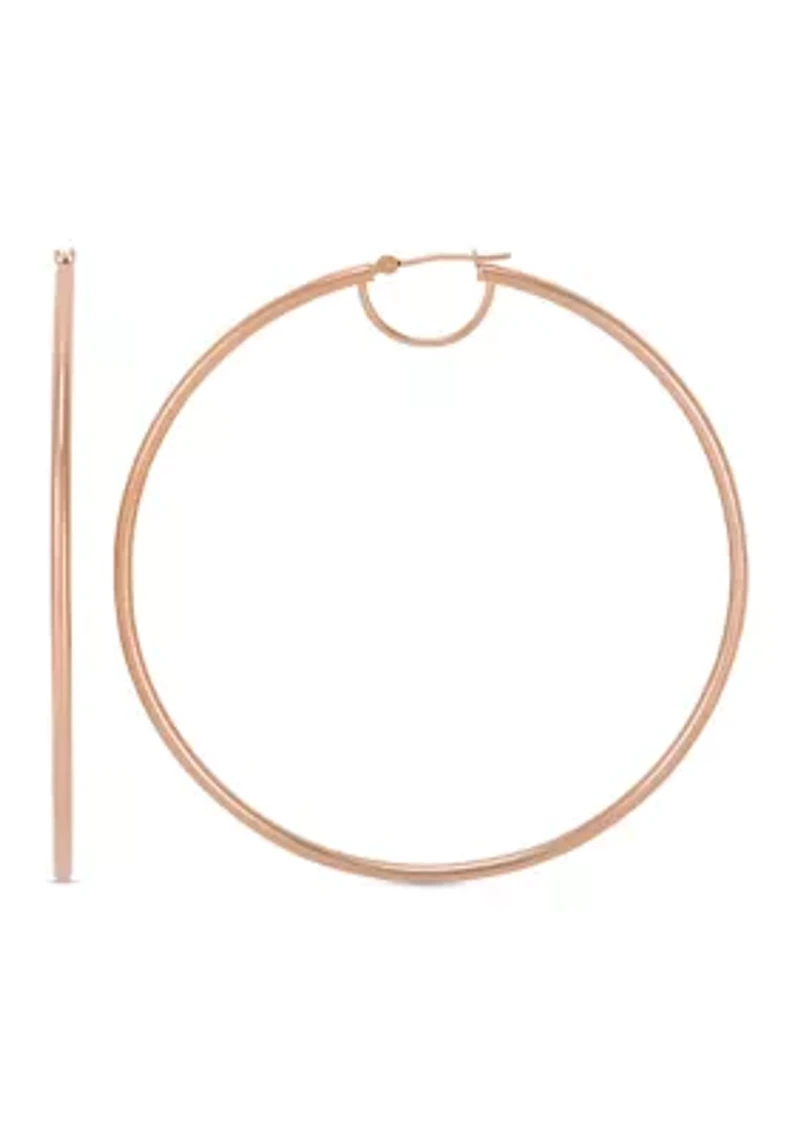 Tube Hoop Earrings 10K Rose Gold