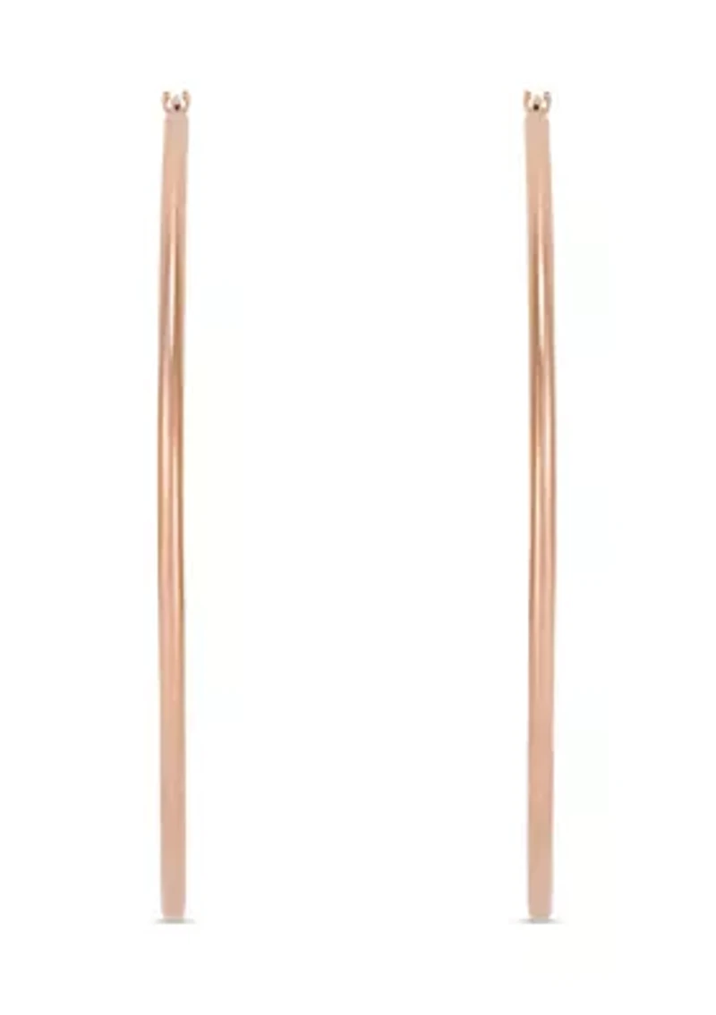Tube Hoop Earrings 10K Rose Gold