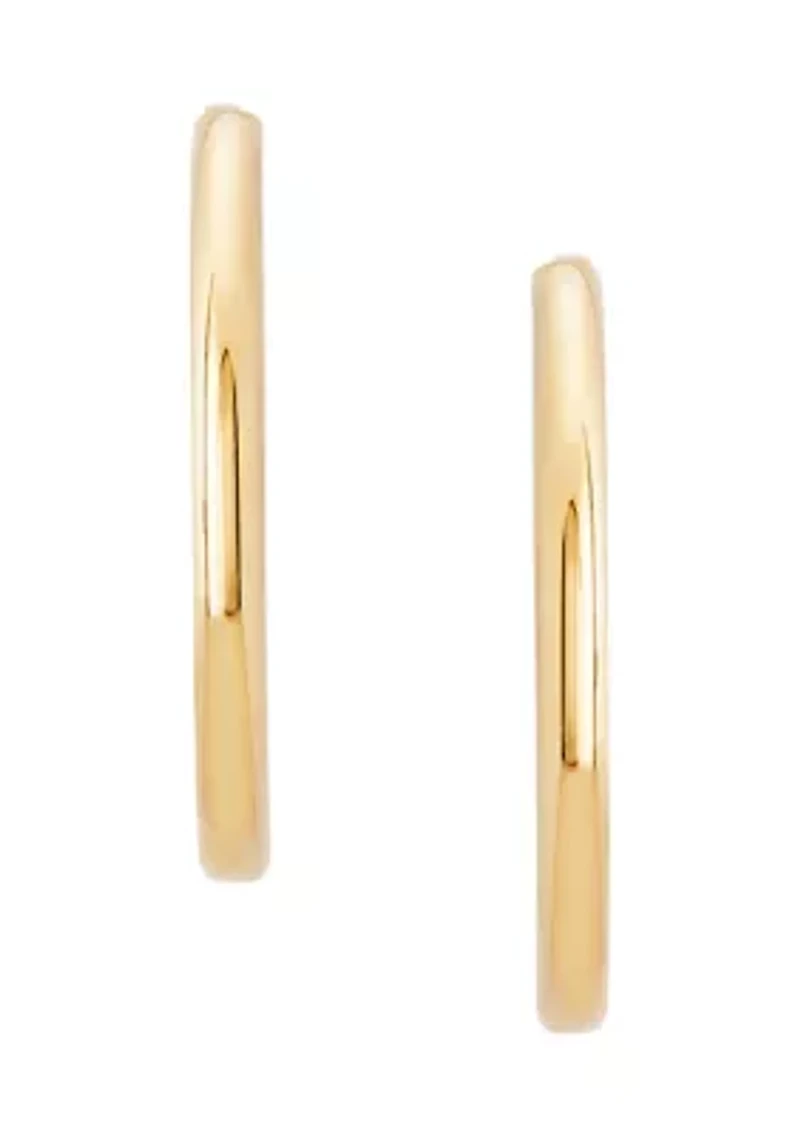 Endless Tube Hoop Earrings in 10K Yellow Gold