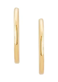 Endless Tube Hoop Earrings in 10K Yellow Gold