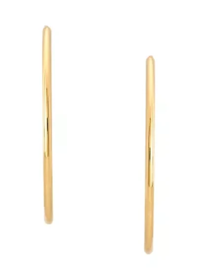 Endless Tube Hoop Earrings in 10K Yellow Gold
