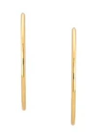 Endless Tube Hoop Earrings in 10K Yellow Gold