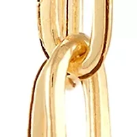 Paperclip Chain Earrings in 10K Yellow Gold