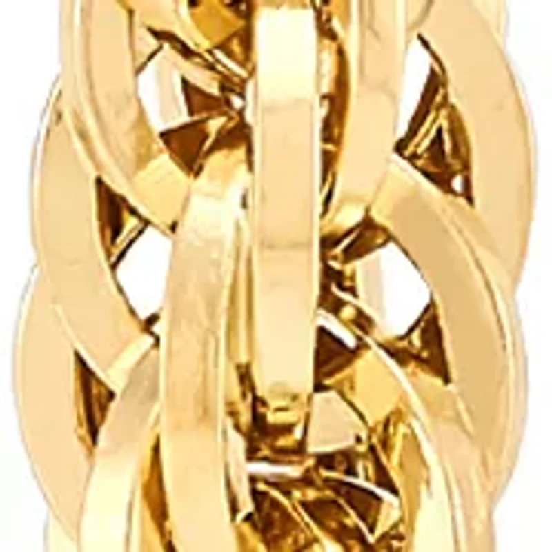 Hollow Infinity Rope Drop Earrings in 10K Yellow Gold