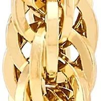 Hollow Infinity Rope Drop Earrings in 10K Yellow Gold