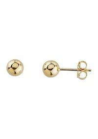 6 Millimeter Ball Stud & Huggie Earring Set in 10K Yellow Gold