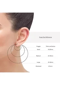 Bypass Tube Hoop Earrings in 10K Yellow and White Gold