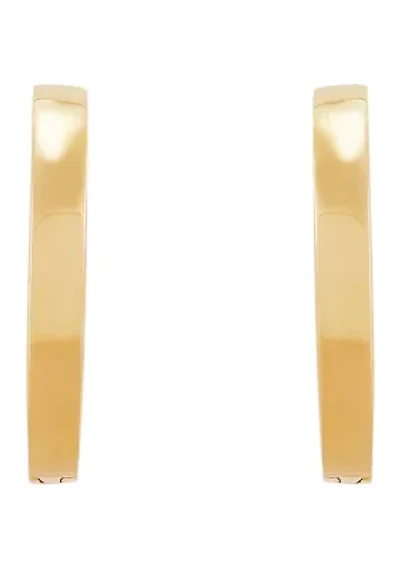 Huggie Hoop Earrings in 10K Yellow Gold