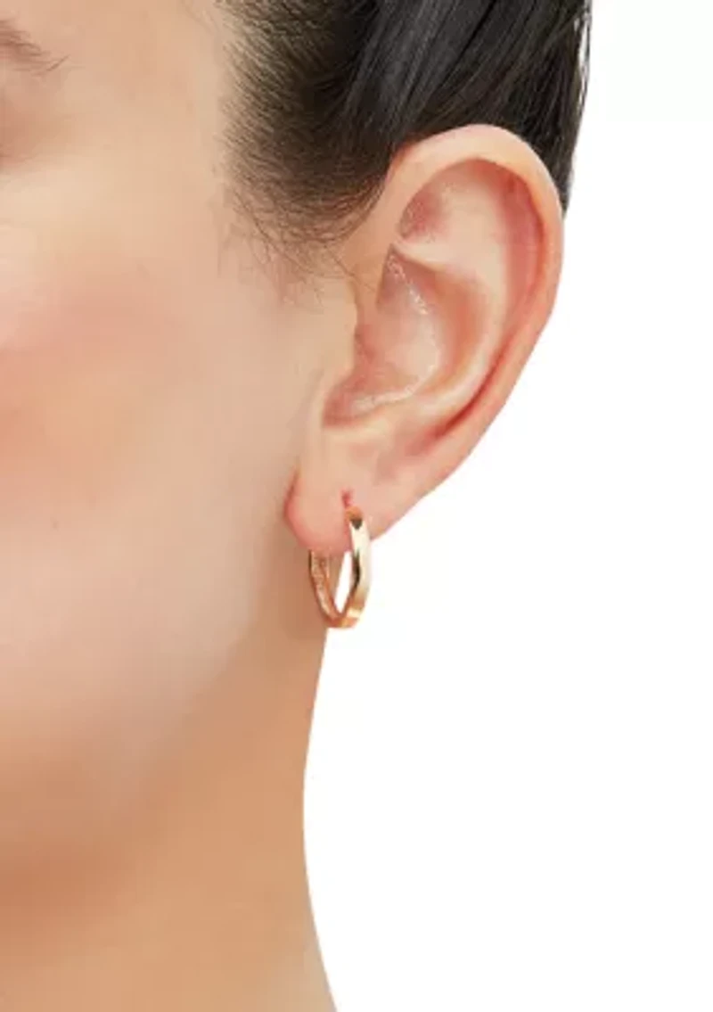 Huggie Hoop Earrings in 10K Yellow Gold