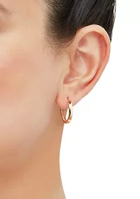 Huggie Hoop Earrings in 10K Yellow Gold