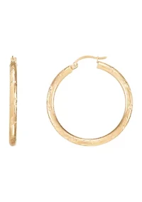 Tube Hoop Earrings in 10K Yellow Gold