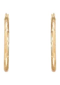 Tube Hoop Earrings in 10K Yellow Gold
