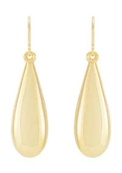 Eggplant Drop Earrings in 10K Yellow Gold