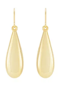 Eggplant Drop Earrings in 10K Yellow Gold