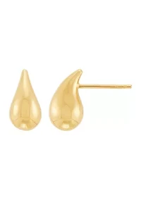 Teardrop Stud Earrings in 10K Yellow Gold