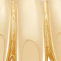 Heart Dangle Hoop Earrings in 10K Yellow Gold