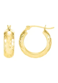 Tube Hoop Earrings in 10K Yellow Gold