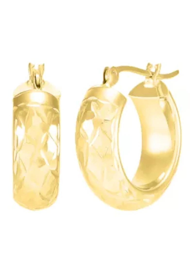 Tube Hoop Earrings in 10K Yellow Gold