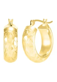 Tube Hoop Earrings in 10K Yellow Gold