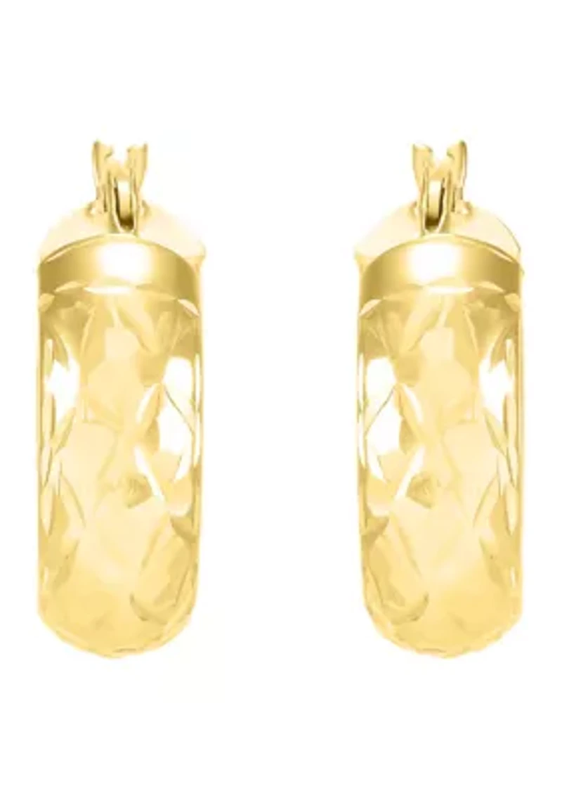 Tube Hoop Earrings in 10K Yellow Gold