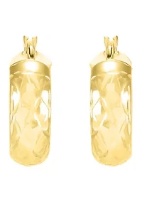 Tube Hoop Earrings in 10K Yellow Gold
