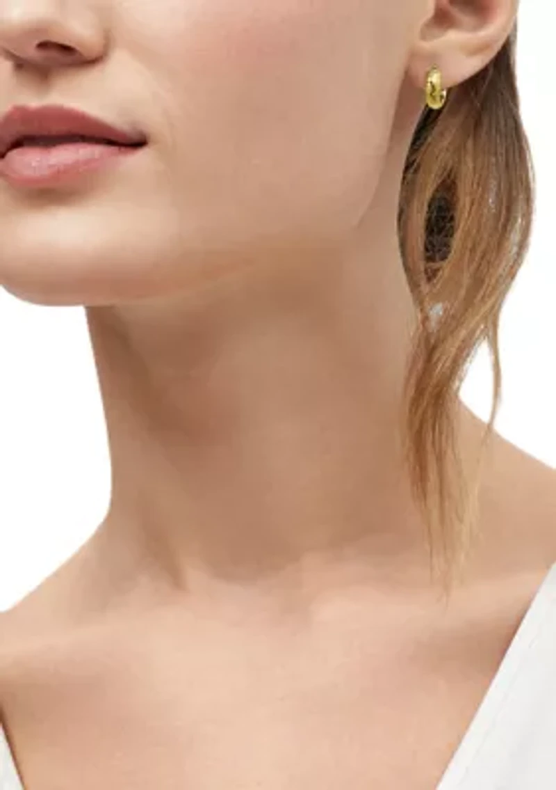 Tube Hoop Earrings in 10K Yellow Gold