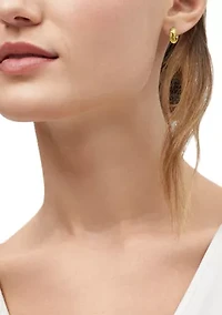 Tube Hoop Earrings in 10K Yellow Gold
