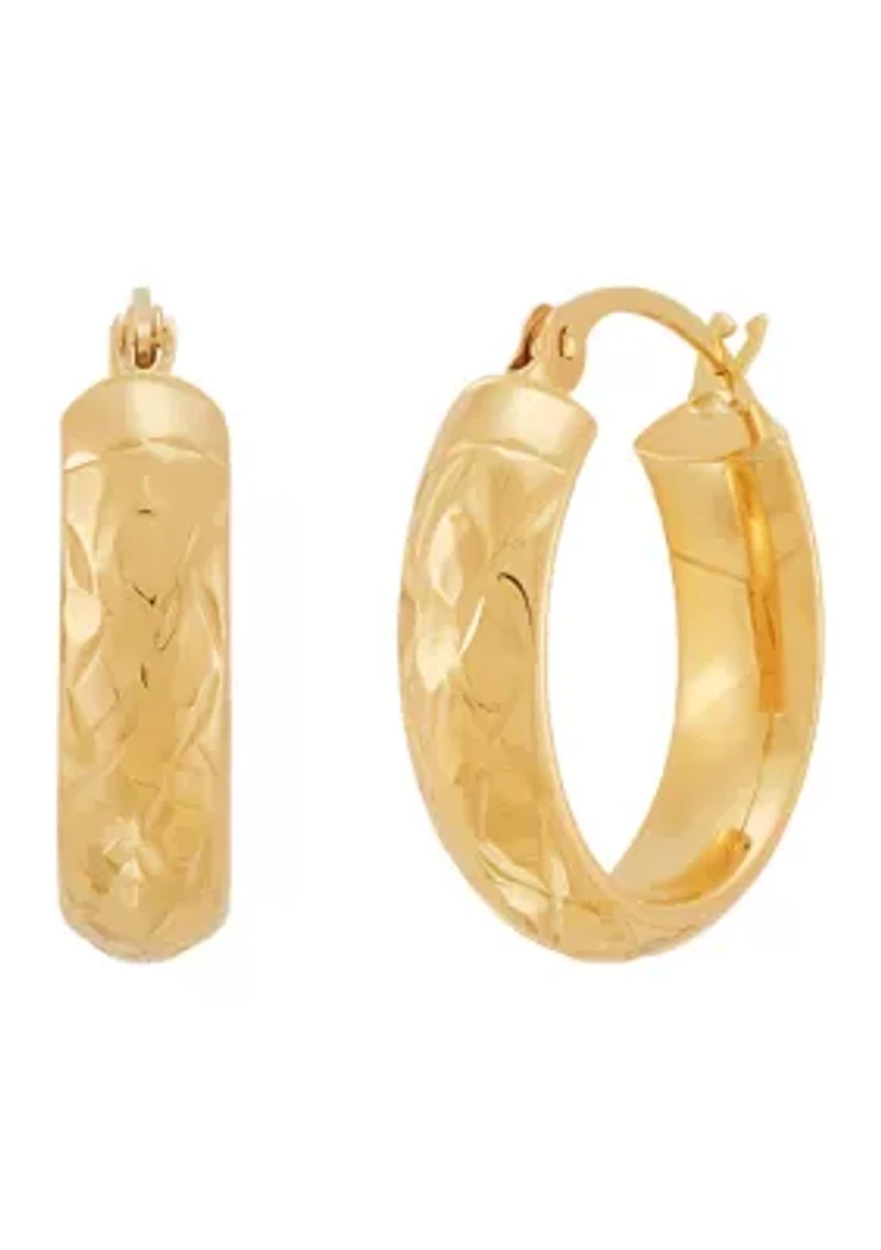 Tube Hoop Earrings in 10K Yellow Gold