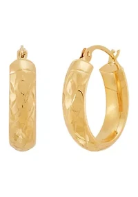 Tube Hoop Earrings in 10K Yellow Gold