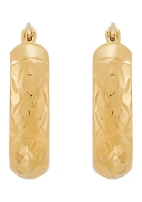Tube Hoop Earrings in 10K Yellow Gold