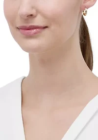 Tube Hoop Earrings in 10K Yellow Gold