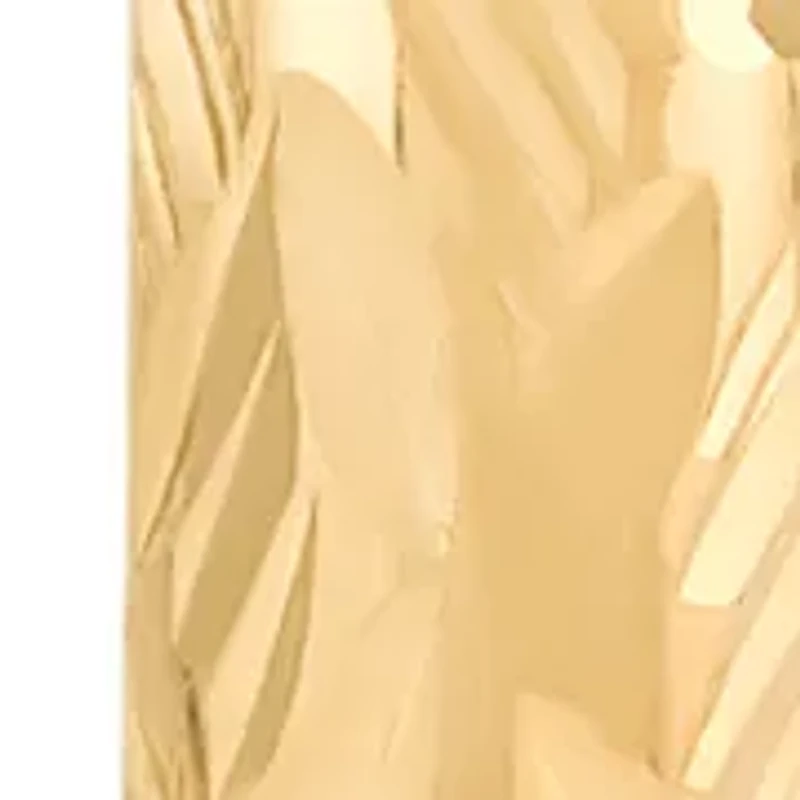 Woven Cut Tube Hoop Earrings in 10K Yellow Gold