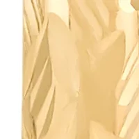 Woven Cut Tube Hoop Earrings in 10K Yellow Gold