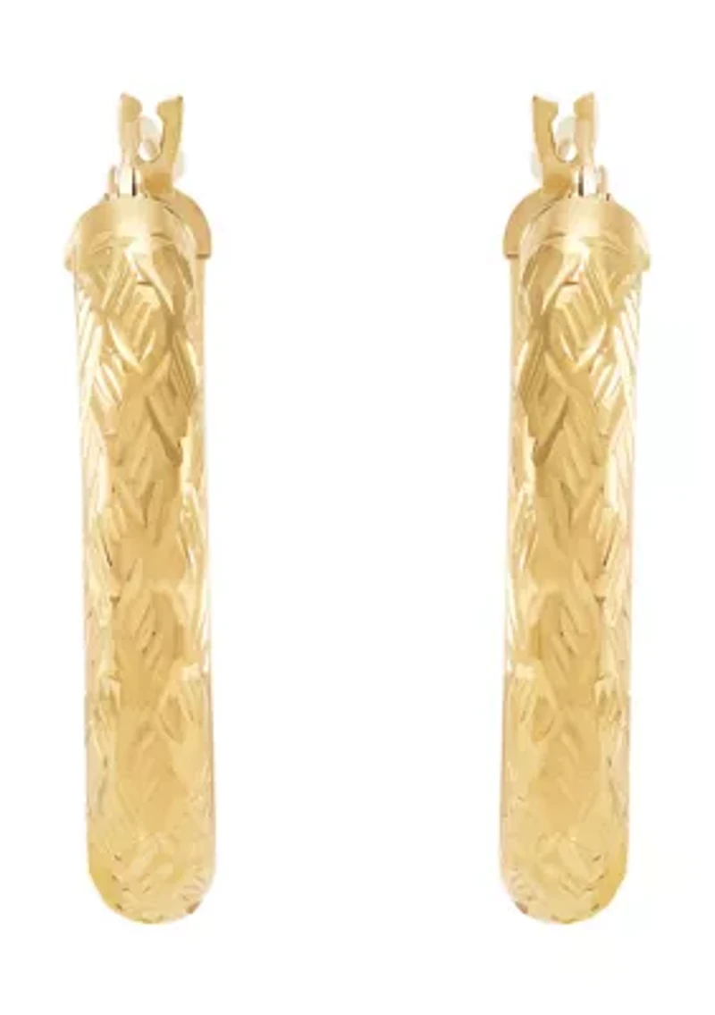 Tube Hoop Earrings in 10K Yellow Gold