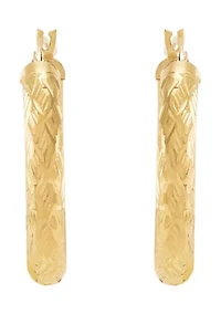 Tube Hoop Earrings in 10K Yellow Gold