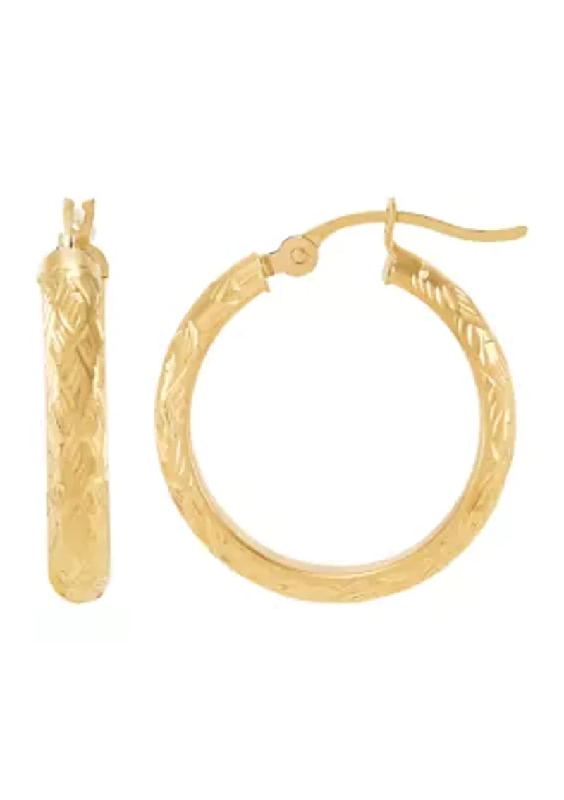 Tube Hoop Earrings in 10K Yellow Gold