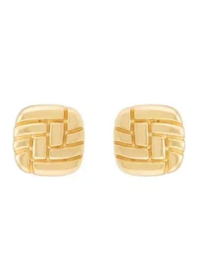 Square Shape Stud in 10K Yellow Gold