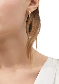 Double Rows Tube Hoop Earrings in 10K Yellow Gold