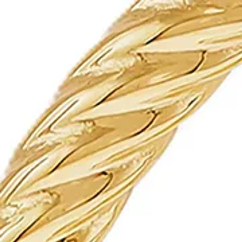 Corrugated Tube Hoop Earrings