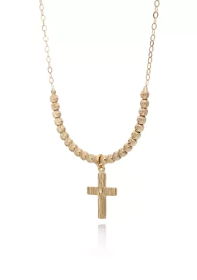 10K Yellow Gold Cross Pendant