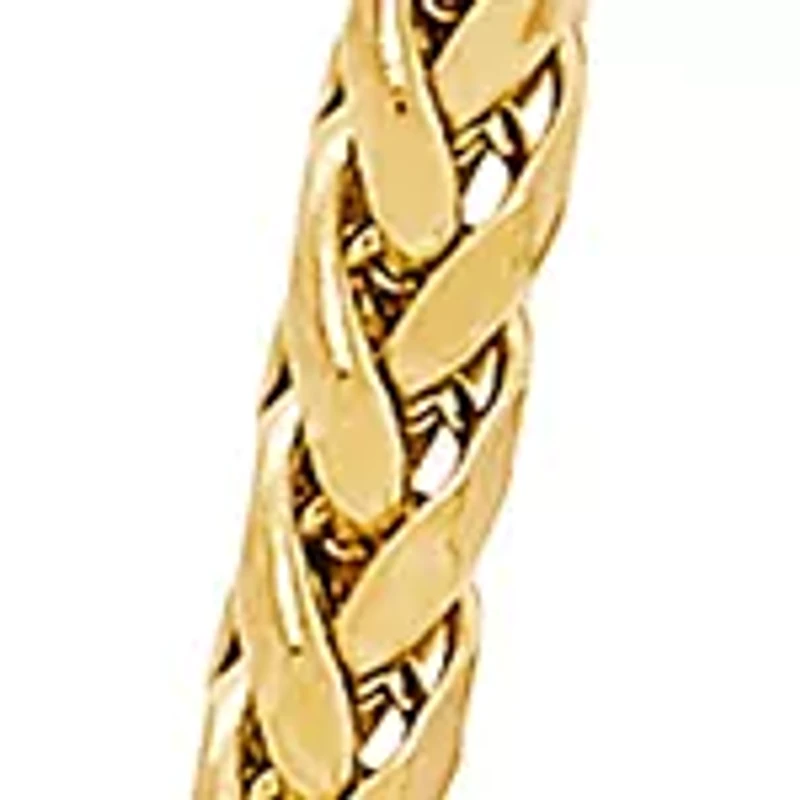 Wheat Chain Necklace in 10k Yellow Gold
