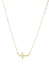 Cross Necklace in 10K Yellow Gold
