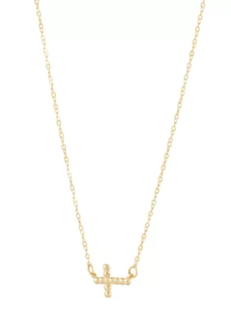 Cross Necklace in 10K Yellow Gold
