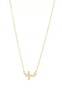 Cross Necklace in 10K Yellow Gold