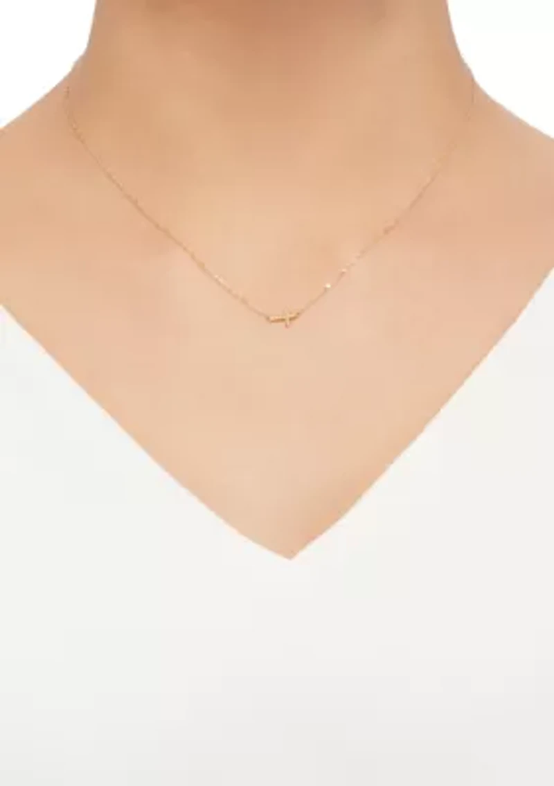 Cross Necklace in 10K Yellow Gold
