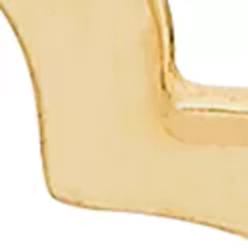 Polished Flower Necklace in 10k Yellow Gold 