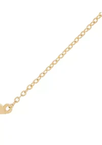 Polished Flower Necklace in 10k Yellow Gold 
