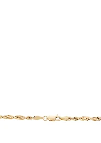Open Oval Rope Chain in 10K Yellow Gold 