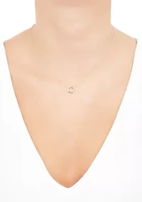Circle Dangle Necklace in 10K Yellow Gold