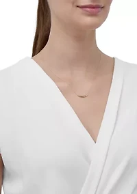 Curve Bar Dangle Necklace in 10K Yellow Gold